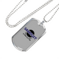 Sawdust Woodworker Dog Tag Stainless Steel or 18k Gold W 24"-Express Your Love Gifts