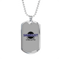Sawdust Woodworker Dog Tag Stainless Steel or 18k Gold W 24"-Express Your Love Gifts