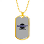 Sawdust Woodworker Dog Tag Stainless Steel or 18k Gold W 24"-Express Your Love Gifts