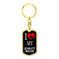 Scarlett Macaw Bird Lover Keyring Keychain Stainless Steel or 18k Gold-Express Your Love Gifts