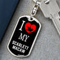 Scarlett Macaw Bird Lover Keyring Keychain Stainless Steel or 18k Gold-Express Your Love Gifts