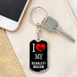 Scarlett Macaw Bird Lover Keyring Keychain Stainless Steel or 18k Gold-Express Your Love Gifts