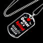 Scarlett Macaw Bird Necklace Stainless Steel or 18k Gold Dog Tag 24" Chain-Express Your Love Gifts