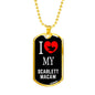 Scarlett Macaw Necklace Stainless Steel or 18k Gold Dog Tag 24" Chain-Express Your Love Gifts