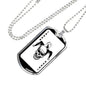 Scary Playing Card Joker Dog Tag Stainless Steel or 18k Gold 24" Chain-Express Your Love Gifts
