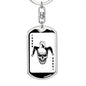 Scary Playing Card Joker Keychain Dog Tag Stainless Steel or 18k Gold Finish-Express Your Love Gifts