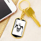 Scary Playing Card Joker Keychain Dog Tag Stainless Steel or 18k Gold Finish-Express Your Love Gifts