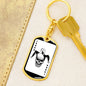 Scary Playing Card Joker Keychain Dog Tag Stainless Steel or 18k Gold Finish-Express Your Love Gifts