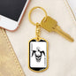 Scary Playing Card Joker Keychain Dog Tag Stainless Steel or 18k Gold Finish-Express Your Love Gifts