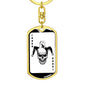 Scary Playing Card Joker Keychain Dog Tag Stainless Steel or 18k Gold Finish-Express Your Love Gifts
