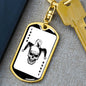 Scary Playing Card Joker Keychain Dog Tag Stainless Steel or 18k Gold Finish-Express Your Love Gifts