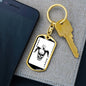 Scary Playing Card Joker Keychain Dog Tag Stainless Steel or 18k Gold Finish-Express Your Love Gifts