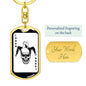 Scary Playing Card Joker Keychain Dog Tag Stainless Steel or 18k Gold Finish-Express Your Love Gifts