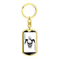 Scary Playing Card Joker Keychain Dog Tag Stainless Steel or 18k Gold Finish-Express Your Love Gifts