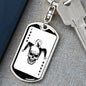 Scary Playing Card Joker Keychain Dog Tag Stainless Steel or 18k Gold Finish-Express Your Love Gifts