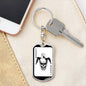 Scary Playing Card Joker Keychain Dog Tag Stainless Steel or 18k Gold Finish-Express Your Love Gifts
