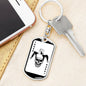 Scary Playing Card Joker Keychain Dog Tag Stainless Steel or 18k Gold Finish-Express Your Love Gifts