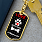 Schipperke Keychain Stainless Steel or 18k Gold Dog Tag Keyring-Express Your Love Gifts