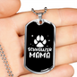 Schnauzer Mama Necklace Stainless Steel or 18k Gold Dog Tag 24" Chain-Express Your Love Gifts