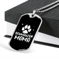 Schnauzer Mama Necklace Stainless Steel or 18k Gold Dog Tag 24" Chain-Express Your Love Gifts