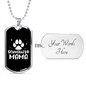 Schnauzer Mama Necklace Stainless Steel or 18k Gold Dog Tag 24" Chain-Express Your Love Gifts
