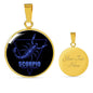 Scorpio Astrological Zodiac]Necklace Stainless Steel or 18k Gold 18-22"-Express Your Love Gifts