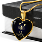 Scorpio Horoscope Zodiac Necklace Stainless Steel or 18k Gold Heart 18-22"-Express Your Love Gifts
