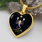 Scorpio Horoscope Zodiac Necklace Stainless Steel or 18k Gold Heart 18-22"-Express Your Love Gifts
