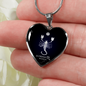 Scorpio Horoscope Zodiac Necklace Stainless Steel or 18k Gold Heart 18-22"-Express Your Love Gifts