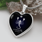Scorpio Horoscope Zodiac Necklace Stainless Steel or 18k Gold Heart 18-22"-Express Your Love Gifts