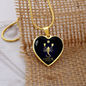 Scorpio Horoscope Zodiac Necklace Stainless Steel or 18k Gold Heart 18-22"-Express Your Love Gifts