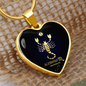 Scorpio Horoscope Zodiac Necklace Stainless Steel or 18k Gold Heart 18-22"-Express Your Love Gifts