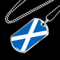 Scotland Flag Necklace Stainless Steel or 18k Gold Dog Tag 24" Chain-Express Your Love Gifts