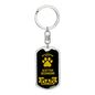 Scottish Deerhound Keychain Stainless Steel or 18k Gold-Express Your Love Gifts