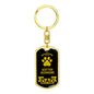 Scottish Deerhound Keychain Stainless Steel or 18k Gold-Express Your Love Gifts