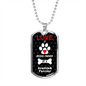Scottish Terrier Love Is Stainless Steel or 18k Gold Dog Tag 24" Chain-Express Your Love Gifts