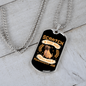 Scratch a Dog Brown Necklace Stainless Steel or 18k Gold Dog Tag 24" Chain-Express Your Love Gifts