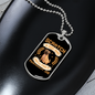Scratch a Dog Brown Necklace Stainless Steel or 18k Gold Dog Tag 24" Chain-Express Your Love Gifts
