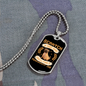 Scratch a Dog Brown Necklace Stainless Steel or 18k Gold Dog Tag 24" Chain-Express Your Love Gifts