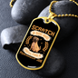 Scratch a Dog Brown Necklace Stainless Steel or 18k Gold Dog Tag 24" Chain-Express Your Love Gifts