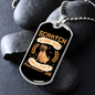 Scratch a Dog Brown Necklace Stainless Steel or 18k Gold Dog Tag 24" Chain-Express Your Love Gifts