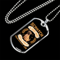 Scratch a Dog Brown Necklace Stainless Steel or 18k Gold Dog Tag 24" Chain-Express Your Love Gifts