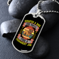 Scratch a Dog Bulldog Necklace Stainless Steel or 18k Gold Dog Tag 24" Chain-Express Your Love Gifts