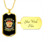 Scratch a Dog Circle Necklace Stainless Steel or 18k Gold Dog Tag 24" Chain-Express Your Love Gifts