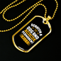 Scratch a Dog Find Permanent Job Necklace Stainless Steel or 18k Gold Dog Tag 24" Chain-Express Your Love Gifts