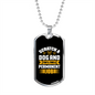 Scratch a Dog Find Permanent Job Necklace Stainless Steel or 18k Gold Dog Tag 24" Chain-Express Your Love Gifts