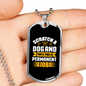 Scratch a Dog Find Permanent Job Necklace Stainless Steel or 18k Gold Dog Tag 24" Chain-Express Your Love Gifts