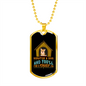 Scratch a Dog House Necklace Stainless Steel or 18k Gold Dog Tag 24" Chain-Express Your Love Gifts