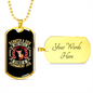 Scratch a Dog Necklace Stainless Steel or 18k Gold Dog Tag 24" Chain-Express Your Love Gifts