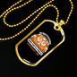 Scratch a Dog Permanent Job Brown Necklace Stainless Steel or 18k Gold Dog Tag 24" Chain-Express Your Love Gifts